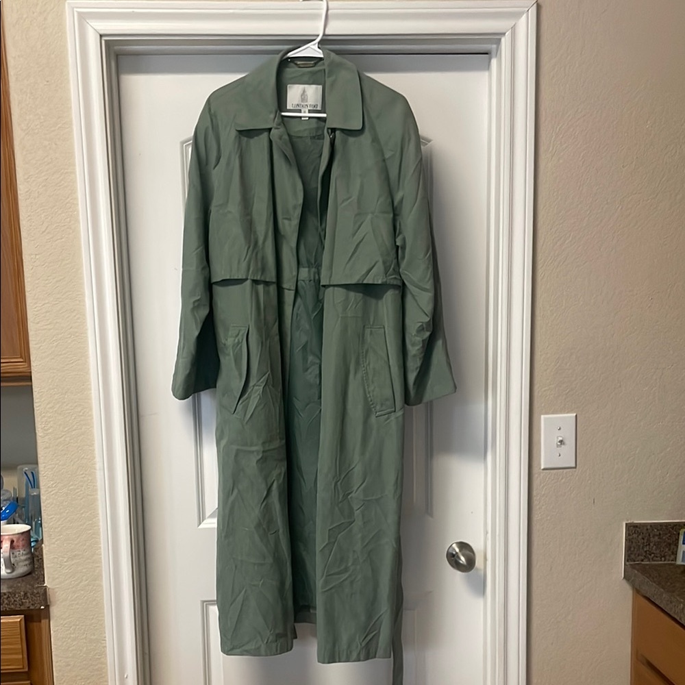 London Fog Women's Green Trench Coat